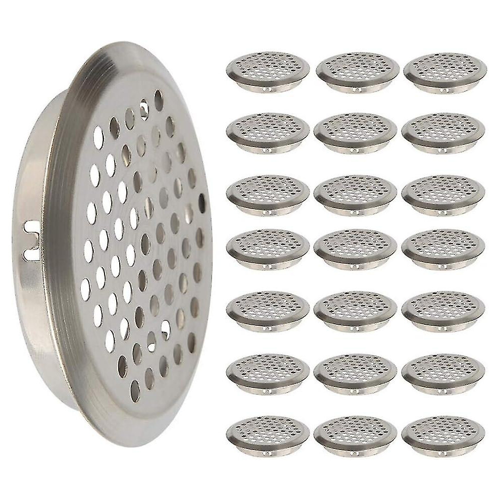 50 Pcs Air Vent Grille Stainless Steel Vent Hole Vent Grille Round Air Vent Grille Vent Ventilation Insect Net Vent Slot For Rv Bathroom Kitchen 8795863587554