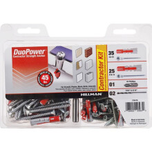 Kit d'ancrage DuoPower de force contractant Hillman (#8 & #10), Blanc