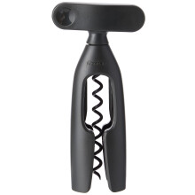 Brabantia Tasty+ Wine Bottle Opener Corkscrew (Dark Gray) Easy to Use, Safe Enclosed Spiral, Extra Large Turning Handle - Product Code 121920