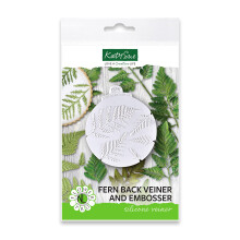 Flower Pro Fern Back Veiner/Embosser Silicone Mold for Cake Decorating & Craft by Katy Sue. Works with the Flower Pro Ferns Mold (for purchase separat