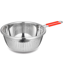 Contiup 304 Stainless Steel Colander  Large Capacity Metal Strainer With Handle Colander For Kitchen Washing Vegetables  Fruit and Rice And Draining C