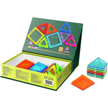 Pop-up Box Magnetic Building Blocks Tiles Toy. With Carry Case And Magnetic Lid. The Go-anwywhere Educational Stem Toy.