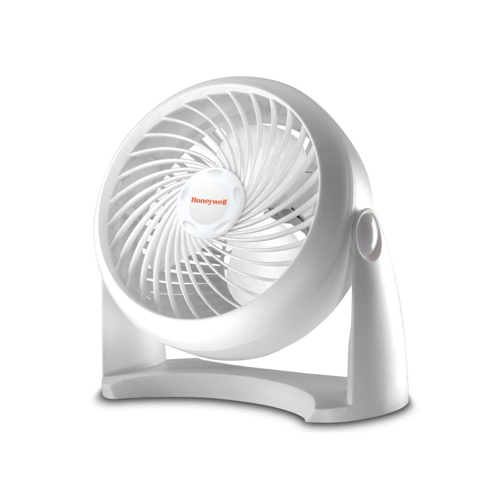 Honeywell Ht-904 Turboforce Tabletop Air Circulator Fan Small - Quiet Personal Fan For Home Or Office 3 Speeds And 90 Degree Pivoting Head White