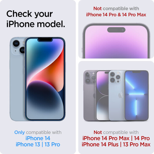 Spigen Spigen Tempered Glass Screen Protector [GlasTR EZ FIT] designed for iPhone 14 / iPhone 13 Pro/iPhone 13 [2 Pack] 1