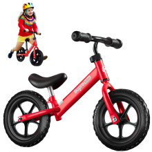 (Red) Children Balance Bike No Pedal Training Bicycle Toys For 2-6 Years Old Kids Toddlerly