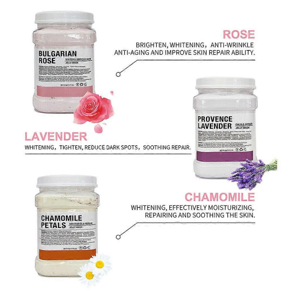 (Rose) 30 Species Hydro Jelly Face Mask Peel Off Powder Whitening skin care - 680g