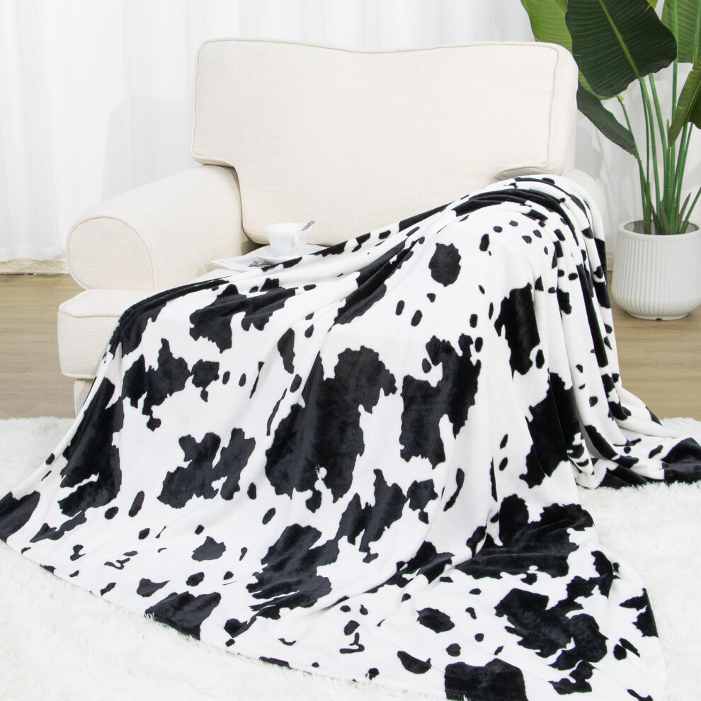 Black And White Blanket Soft Blanket Lightweight Fuzzy Cozy Fleece Couch Blanket Throw Cute Stuff Gifts For Birtyday Holiday