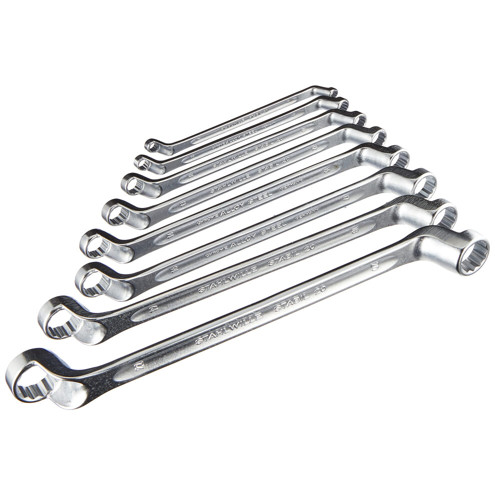 Stahwhile 96410405 Double Ended Ring Wrenches (Spanners) With Offset Heads Made Of Chrome Alloy Steel & Chrome Plated Has Anti-Slip Drive Profile S