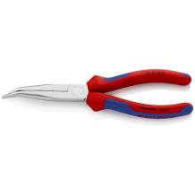 Knipex 26 25 200 für Elektronik und Präzisionsmechanik Flachzange mit runden, 40 abgewinkelten Spitzen Elektrostahl