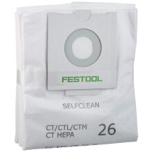 Festool 496187 Selfclean Filter Bag For CT 26 Quantity 5 (1)