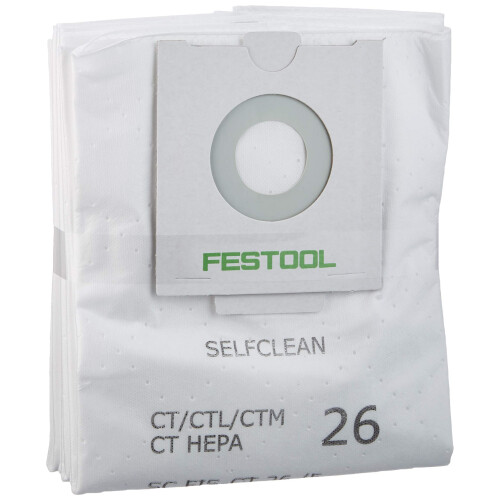 Festool Festool 496187 Selfclean Filter Bag For CT 26  Quantity 5 (1)