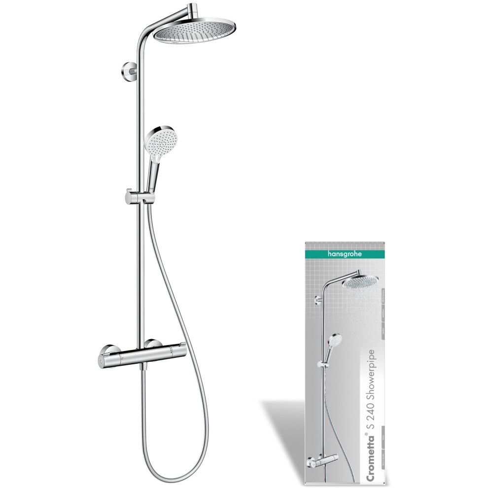 Hansgrohe Crometta S Showerpipe 240 1Jet With Thermostatic Shower Mixer
