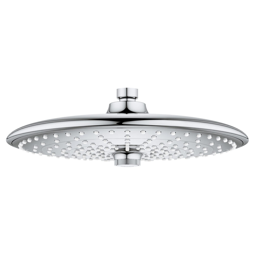 GROHE 26456000 Euphoria Fixed 3-Setting Rainshower Shower Head  Jet SmartRain Rain Settings  Starlight Chrome  1.75 GPM