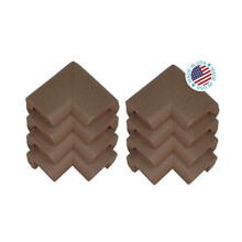 KidKusion Coussin de coin | Fabriqué aux USA | Marron | Pack de 8 | Protecteur de meuble et de coin