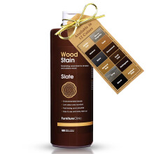 Furniture clinic Wood Stain 17oz 500ml Multiple Finishes Fast Drying Indoor and Outdoor Furniture and More Water Based Low Odor Non-Toxic Pol