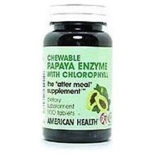 American Health Papaya Enzyme Tablet - 100 per pack - 6 packs per case.