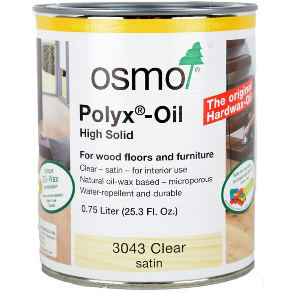 Osmo Polyx-Oil  3043 Clear Satin - .750 Liter