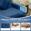 Homcom HOMCOM Reversible L-Shaped Sectional Sofa Bed with Cushions, Blue 7