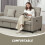 Homcom HOMCOM Reversible L-Shaped Sectional Sofa Bed with Cushions, Beige 5