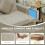 Homcom HOMCOM Reversible L-Shaped Sectional Sofa Bed with Cushions, Beige 6