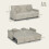 Homcom HOMCOM Reversible L-Shaped Sectional Sofa Bed with Cushions, Beige 2