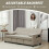 Homcom HOMCOM Reversible L-Shaped Sectional Sofa Bed with Cushions, Beige 4