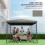 Outsunny Outsunny 3 x 3(m) Gazebo Canopy Replacement Cover, UPF30+, Grey 5