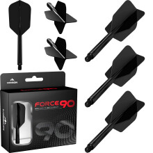 Mission Darts Force 90 | Integrated Precision Moulded Dart Flight And Shaft System Pack of 3 Professional Highly Durable 2-In-1 Combined Dart Flights