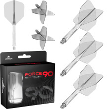 Mission Darts Force 90 | Integrated Precision Moulded Dart Flight And Shaft System Pack of 3 Professional Highly Durable 2-In-1 Combined Dart Flights