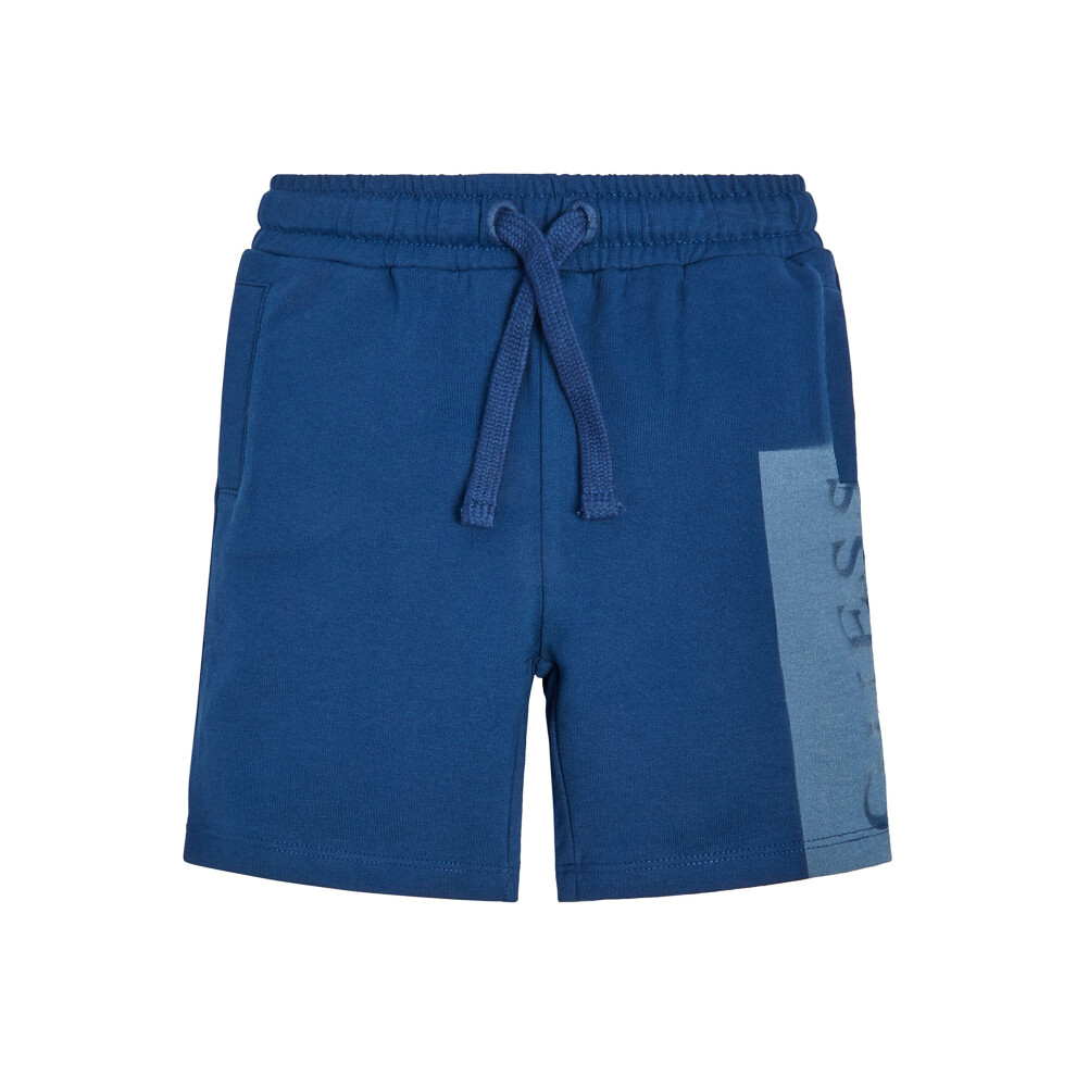 GUESS Boys' Organic Cotton Active Shorts Blue Lily