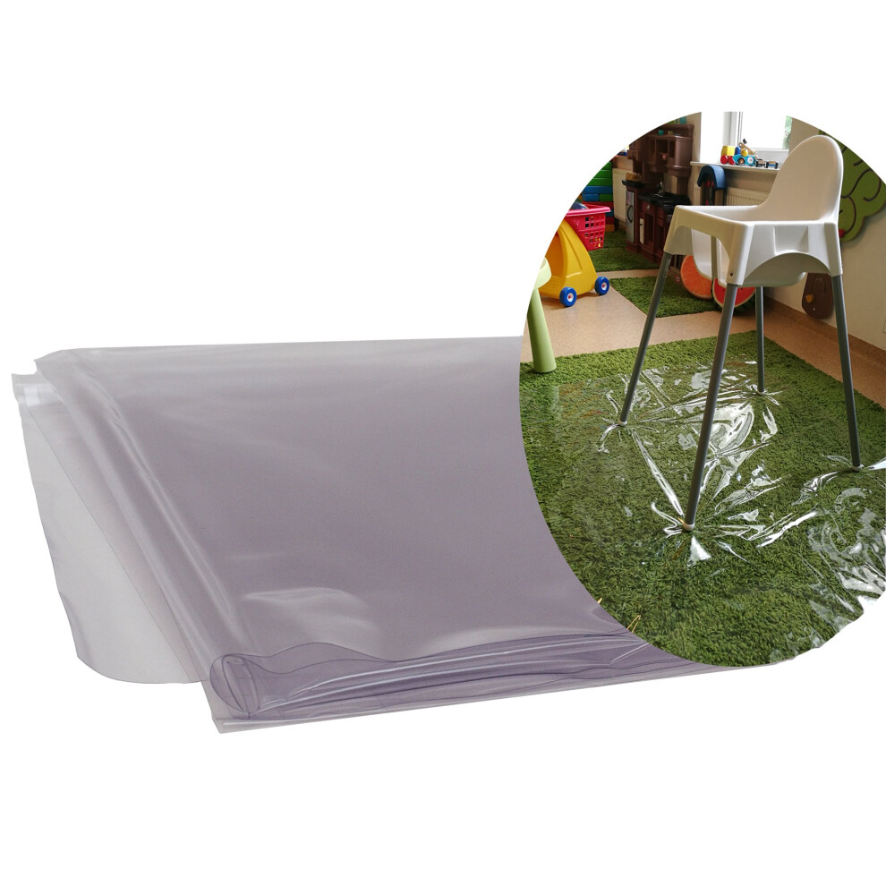 Easy Cleaning Baby Splat Mat Waterproof High Chair Floor Mat Feeding Floor Cover (Clear) Taigastyle