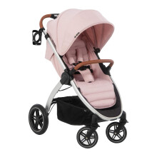 Hauck Uptown Deluxe Stroller - One-Handed Compact Folding Fully Reclining Adjustable Height Cup Holder Up to 55 lbs. Max Weight - Melange Rose
