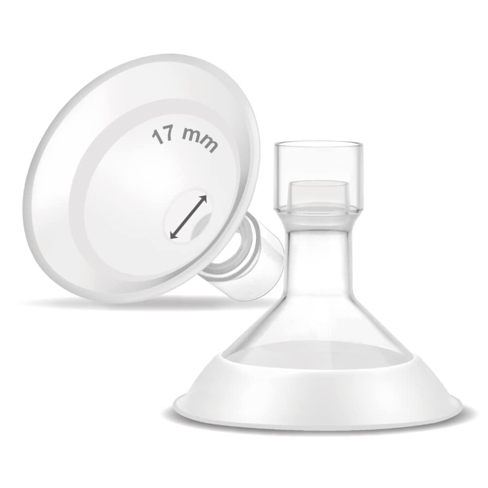Myfit Comfy Series 17 Mm Two-Piece Design Breastshield Compatible With Medela Breast Pumps; Not Original Medela Pump Parts; Replace Medela Shie Maymom