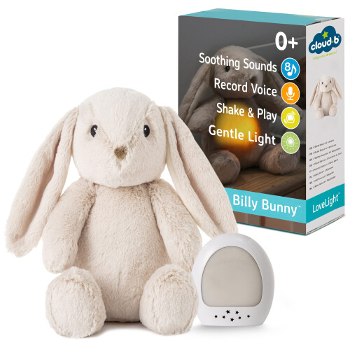 Cloud b Cloud bLove Light Buddies - Veilleuse Billy Bunny avec Melody, Bunny, 0m+.