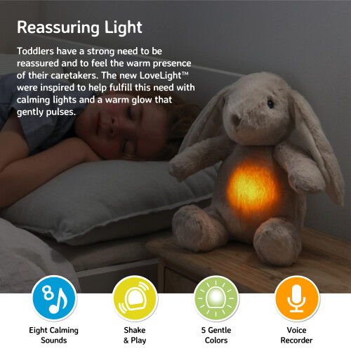 Cloud b Cloud bLove Light Buddies - Veilleuse Billy Bunny avec Melody, Bunny, 0m+. 1