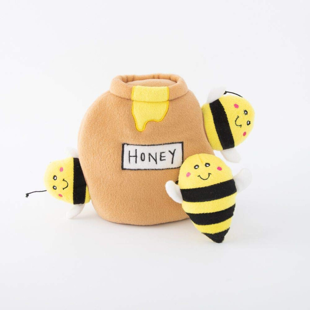 Photos - Dog Toy ZippyPaws Burrow Bees & Honey Pot - Interactive  for Boredom - Hide and Seek  Colorful Squeaky  for