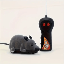 (Gray) Wireless Remote Control Rat Prank Toy - Realistic Cat Teaser & Perfect Gift for Friends (Batteries Not Included)