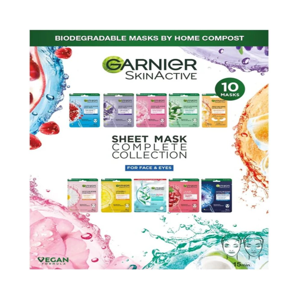 Garnier - Face Sheet Mask Set (10pc)