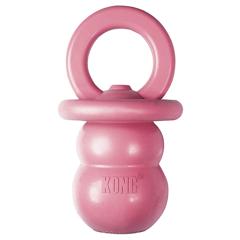 KONG Puppy Binkie - Pacifier Dog Toy for Puppies - Stuffable Chew Toy for Puppy Playtime - Durable Natural Rubber Dog Treat Toy for Teething Puppy - f