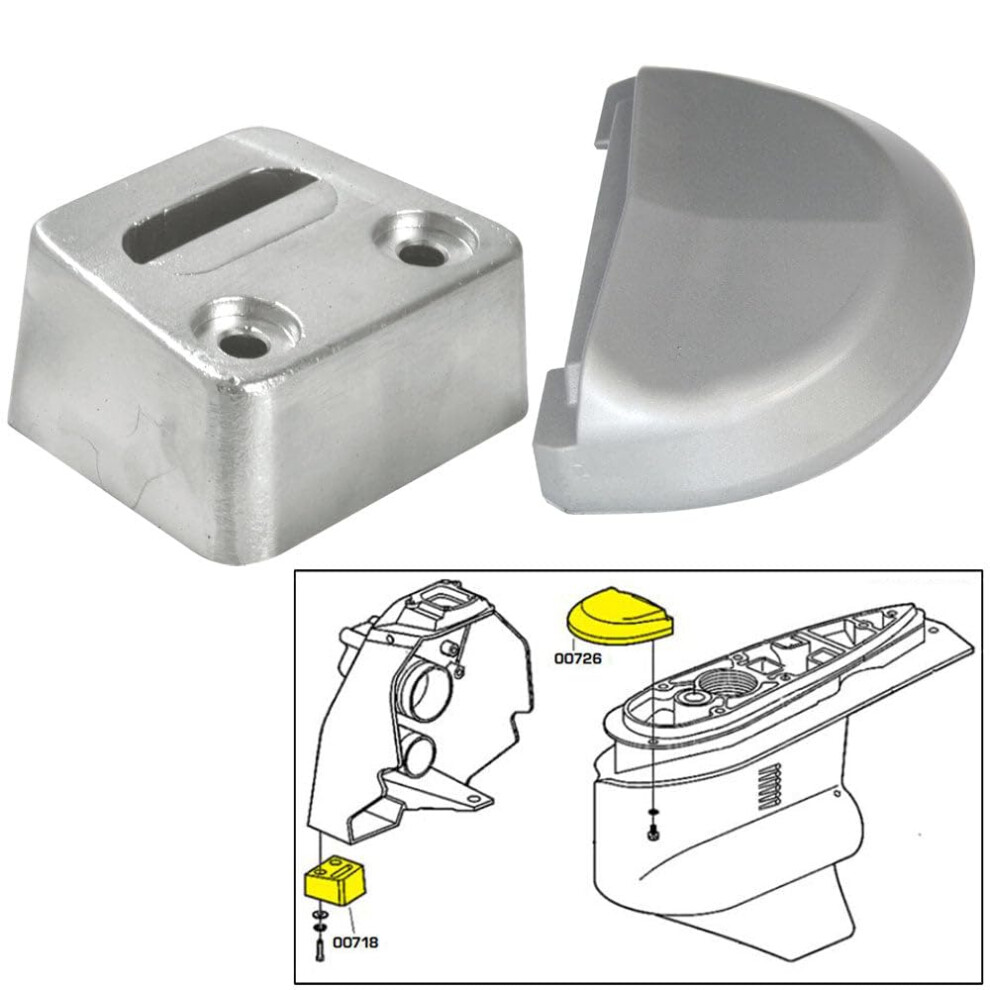 Tecnoseal Anode Kit W/Hardware - Volvo Sx - Aluminum 8033837069287