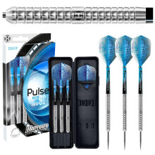 Harrows Pulse 90% Tungsten Steel Tip Darts Set 21g 22g 23g 24g 25g & 26g - Includes Recessed Curve Grip Aqua Supergrip Fusion Shafts Prime Fligh