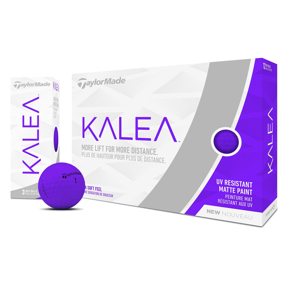 TaylorMade Women's Kalea Golf Balls  Purple  One Dozen (2019)