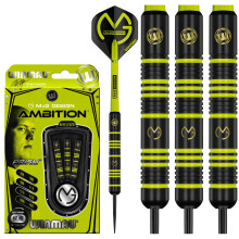 Winmau Michael Van Gerwen MvG Ambition Brass Steeltip Darts Set 22g with MvG Flights and Nylon Shafts (Stems)