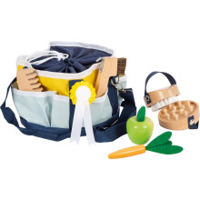 Giocattolo educativo - SMALL FOOT COMPANY - Kit di cura per cavalli - Accessori inclusi - 3 a 8 anni - Legno e tessuto