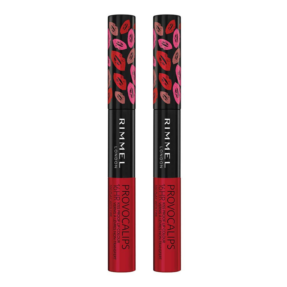 Rimmel Provocalips Lip Colour  Play with Fire  0.14 Fluid Ounce (Pack of 2)