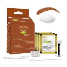 MINA iBrow Henna Haarkleur Tint Kit met Borstel Combo Pack | Bedekt Grijs Haar | Vegan & Dierproefvrij | tot 30 Toepassingen