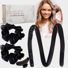 Klara Faire Heatless Hair Curlers - 100% Silk Curling Rod Headband w/ 2 Scrunchies & 1 Hair Clip