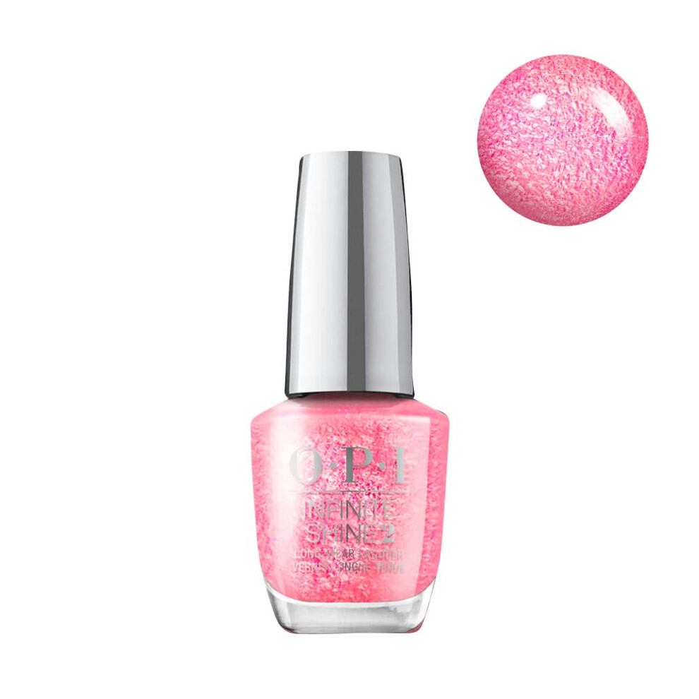 OPI Infinite Shine 2 Longwear Lacquer  Pixel Dust  Pink Long-Lasting Nail Polish  0.5 fl. oz.