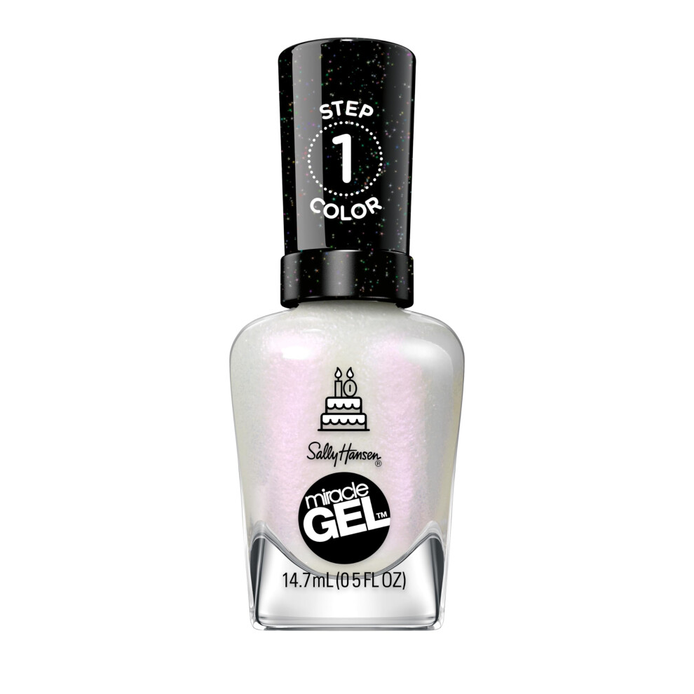 Sally Hansen Miracle Gel Nail Polish - One Gel of a Party Collection  Twinkle Whites - 0.5 fl oz.