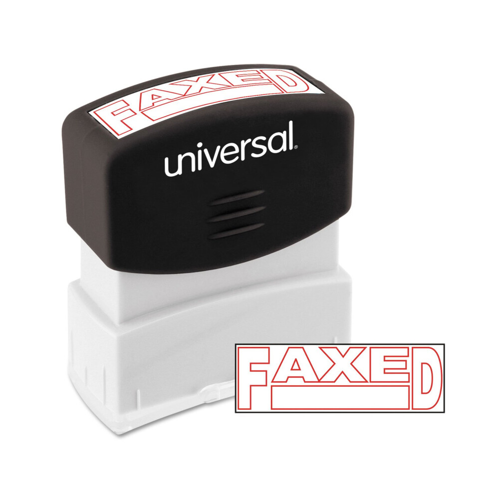 Universal 10054 Message Stamp  FAXED  Pre-Inked One-Color  Red